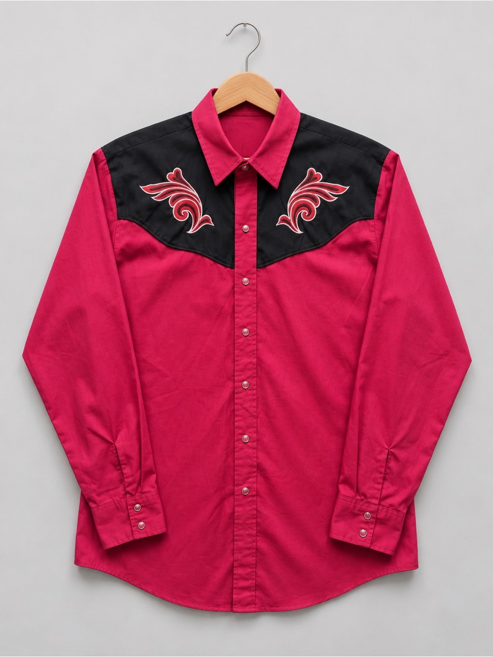 Rockabilly Retro Western Shirt – Embroidered "Country Charmers"